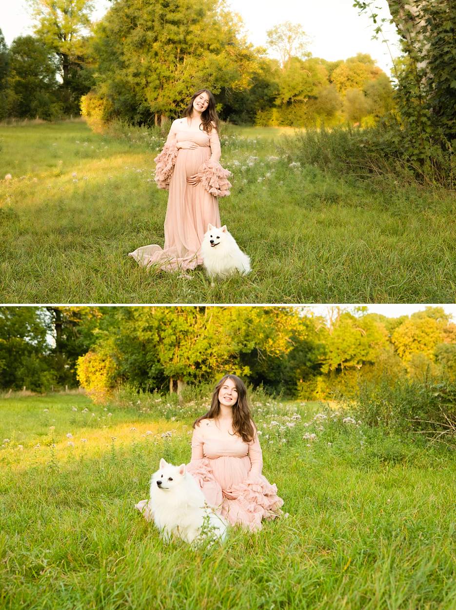 Babybauchshooting draußen